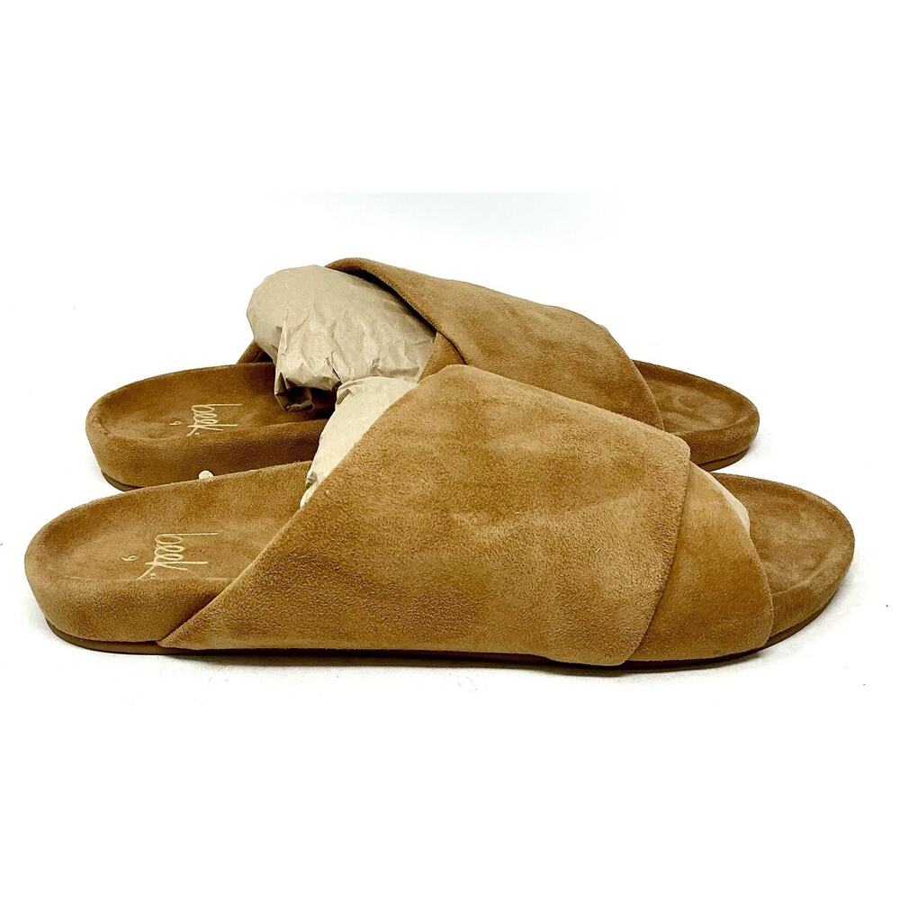 Beek Kea Slide Sude Sandals Almond Tan Size NIB - Picture 6 of 12